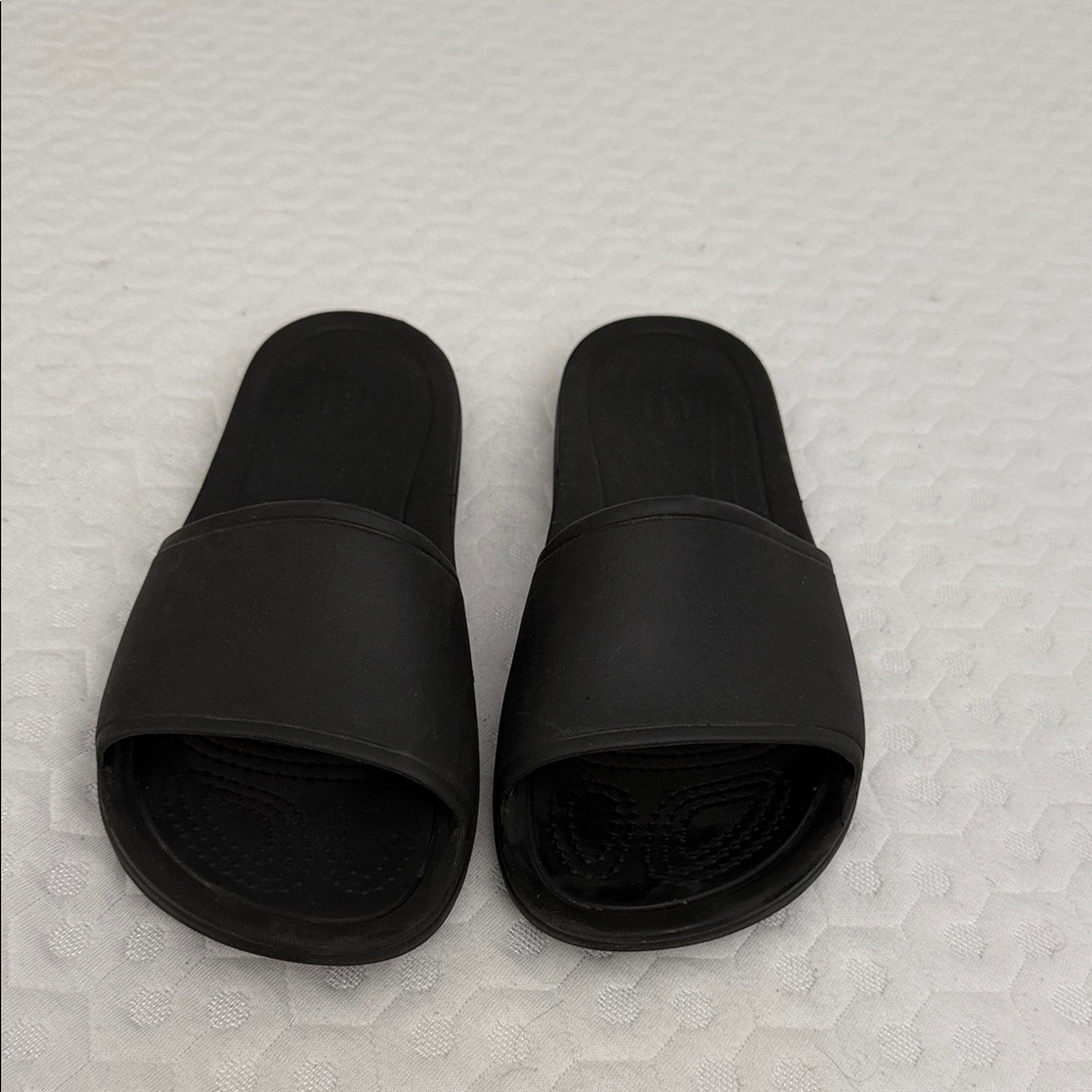 Black Crocs Slide Sandals